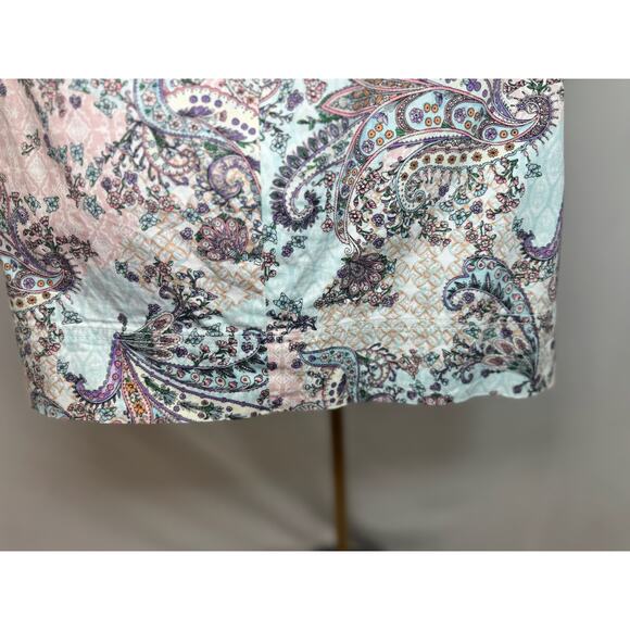 Talbots Women's Pastel Paisley Print Skirt - Size 10 - Picture 11 of 16
